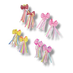 KIT INFANTIL DE FESTA JUNINA COM 2  BICO DE PATO FORMA DE LAÇO (DÚZIA)