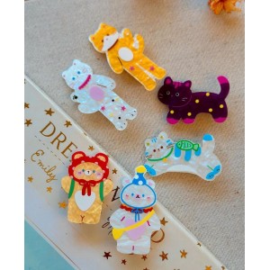 Kit com 2 Bico de pato infantil de acrílico bichinhos