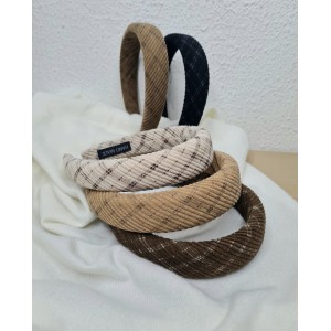 Tiara faixa de Cabelo Tecido Xadrez (Dúzia)